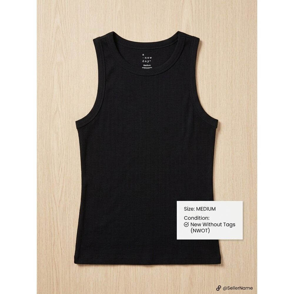 Women's A New Day Black Tank Size Medium NWOT